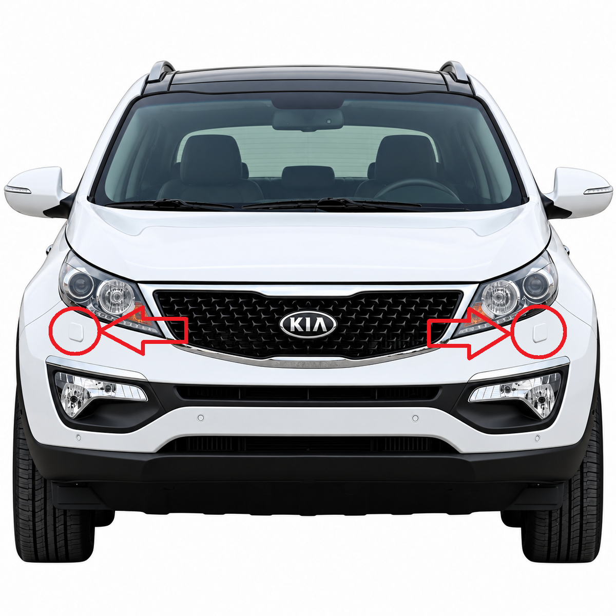 Kia Sportage QL pre-facelift 2015-2018 капачета за пръскалки на фарове