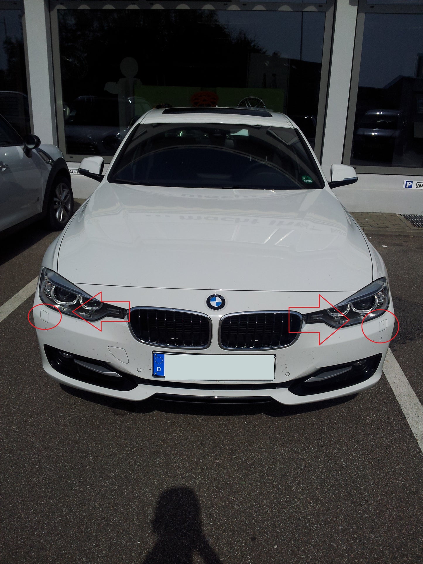 BMW F30 Pre-Facelift 2011-2015 капачета за пръскалки на фарове