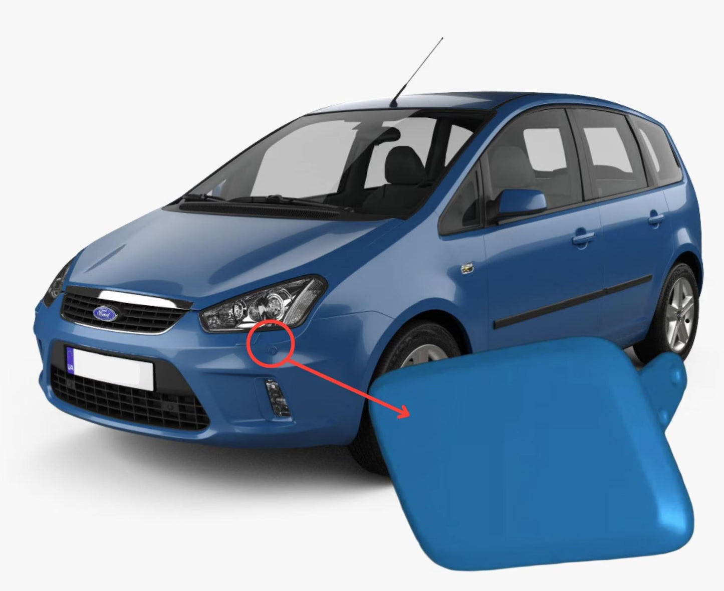 Ford C-max MK1 Facelift 2007-2010 капачета за пръскалки на фарове