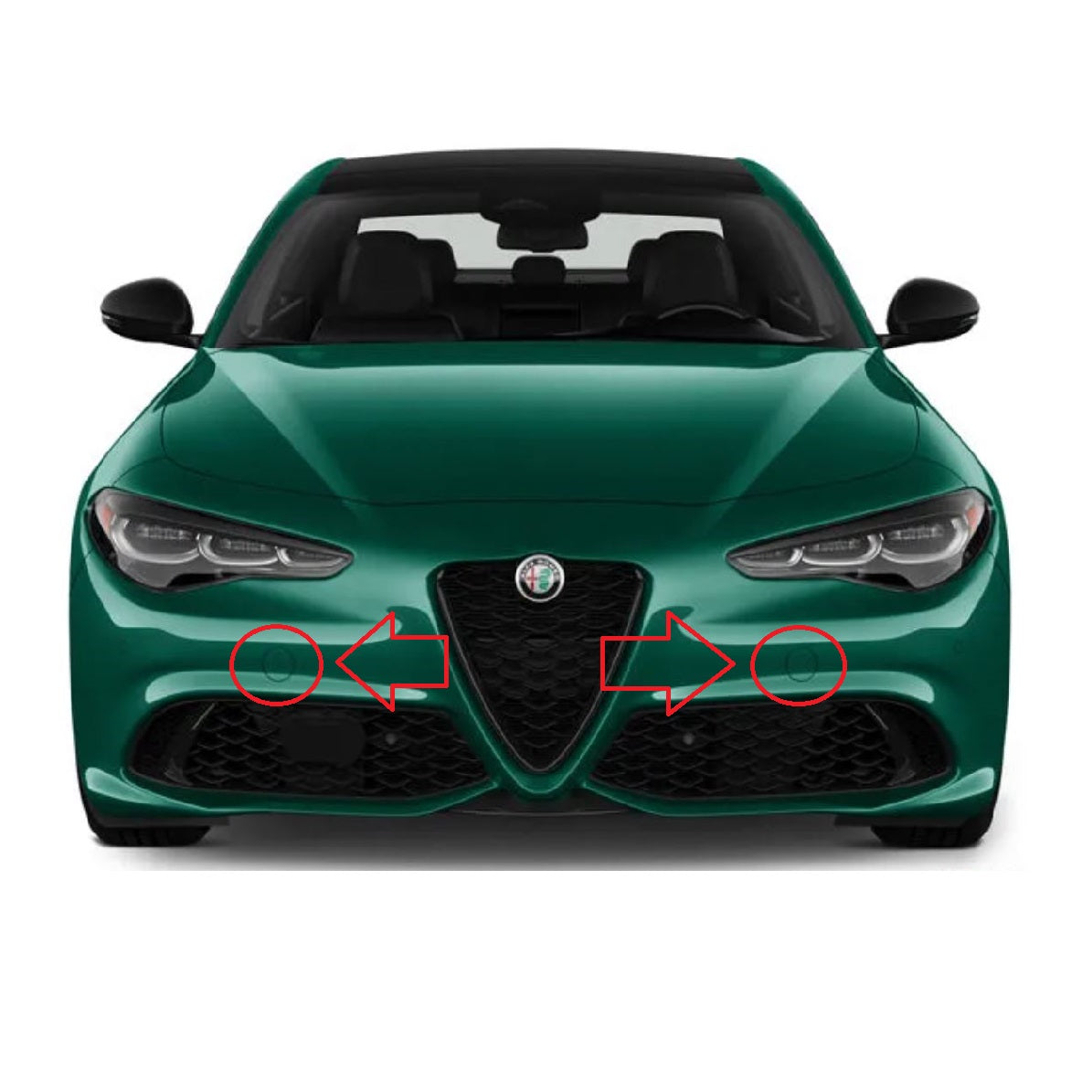 Alfa Romeo Giulia pre-facelift 2015-2021 капаче за кука за теглене