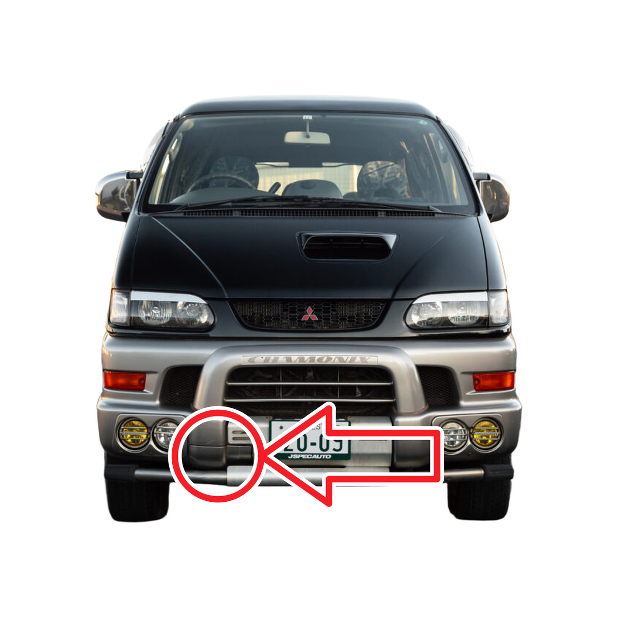 Mitsubishi Delica Space Gear IV / L400 1996-2007 капаче за кука за теглене
