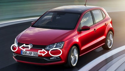 VW Polo MK5 6C Facelift 2014-2017 капачета за пръскалки на фарове