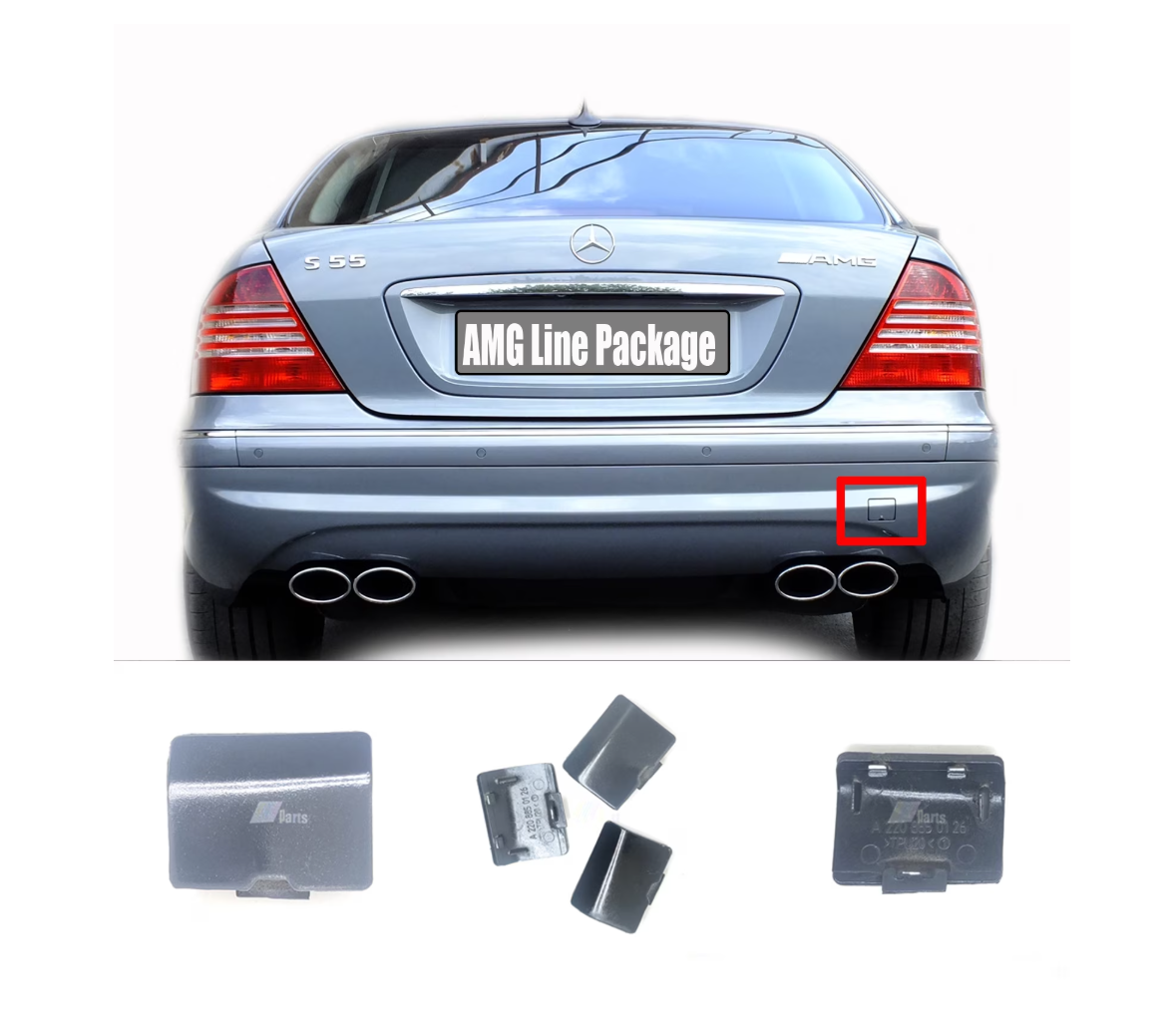 Mercedes-Benz S-Class W220 AMG 1999-2005 капаче за кука за теглене