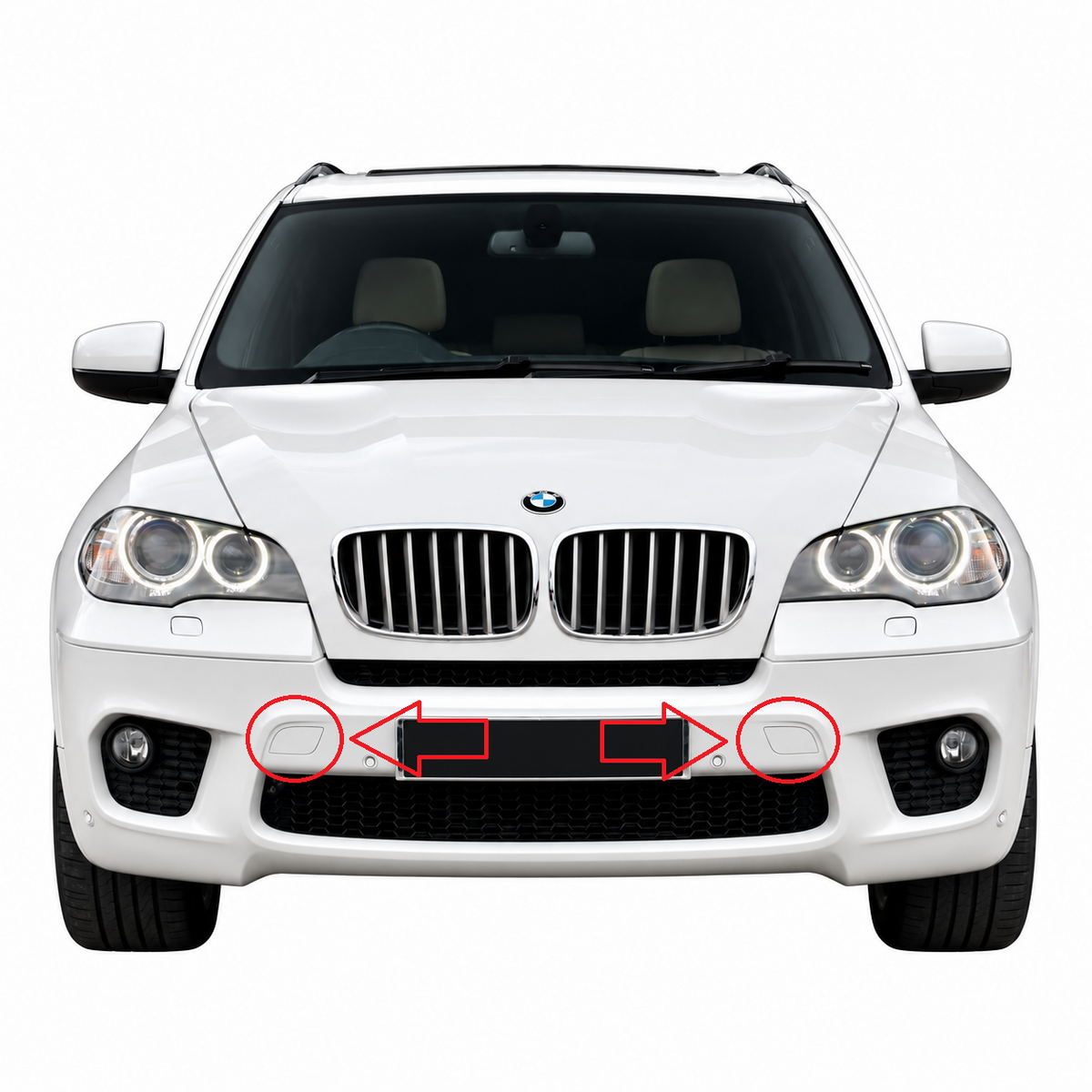BMW X5 E70 M Sport facelift 2010-2013 капаче за кука за теглене