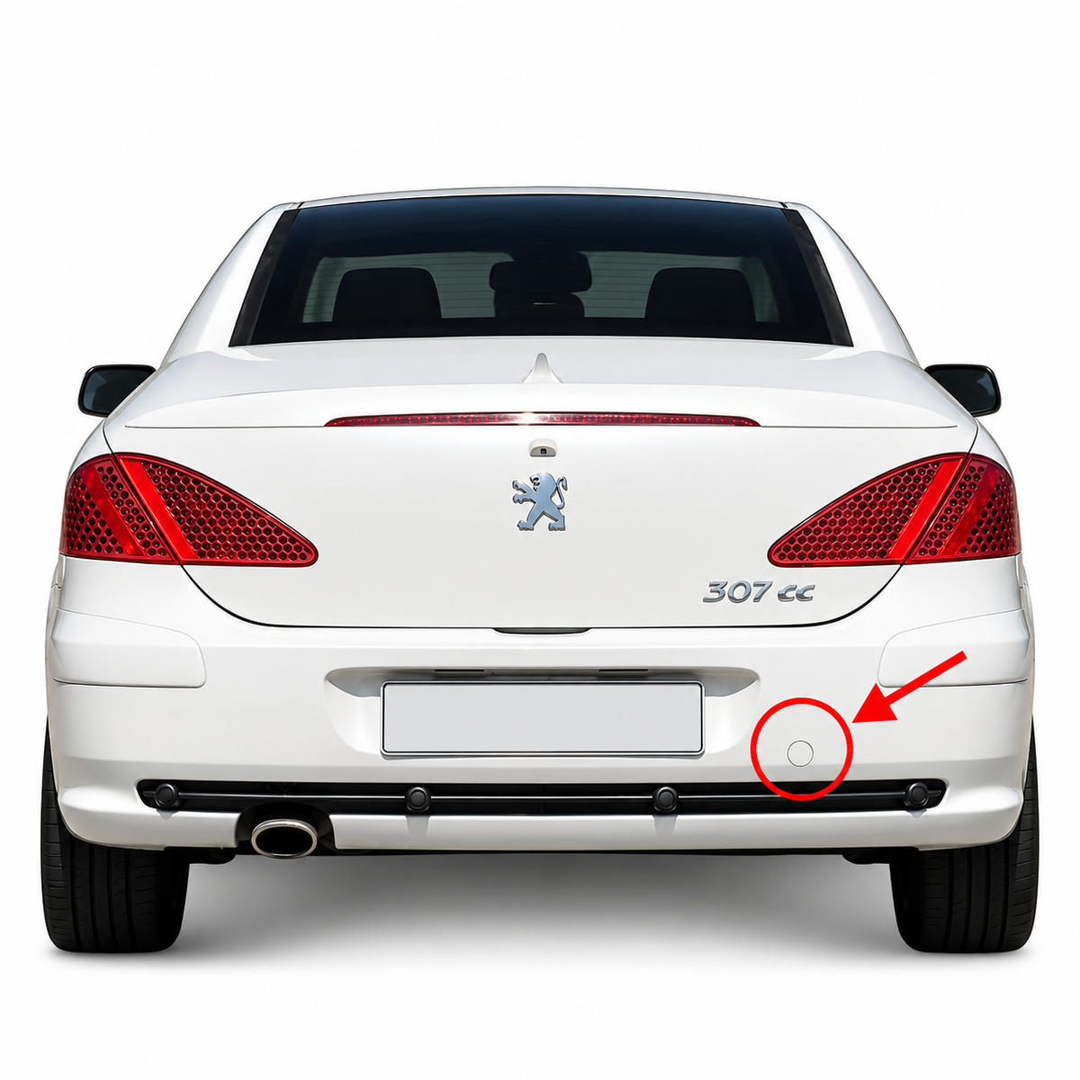Peugeot 307 T5 CC pre-facelift / facelift 2003-2008 капаче за кука за теглене