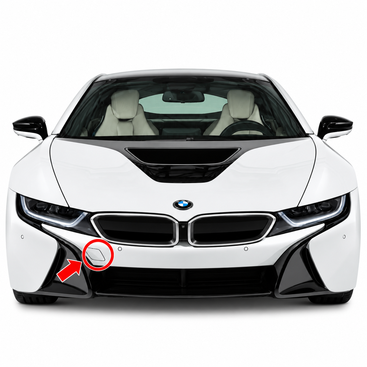 BMW i8 I12 / I15 pre-facelift / facelift 2014-2020 капаче за кука за теглене