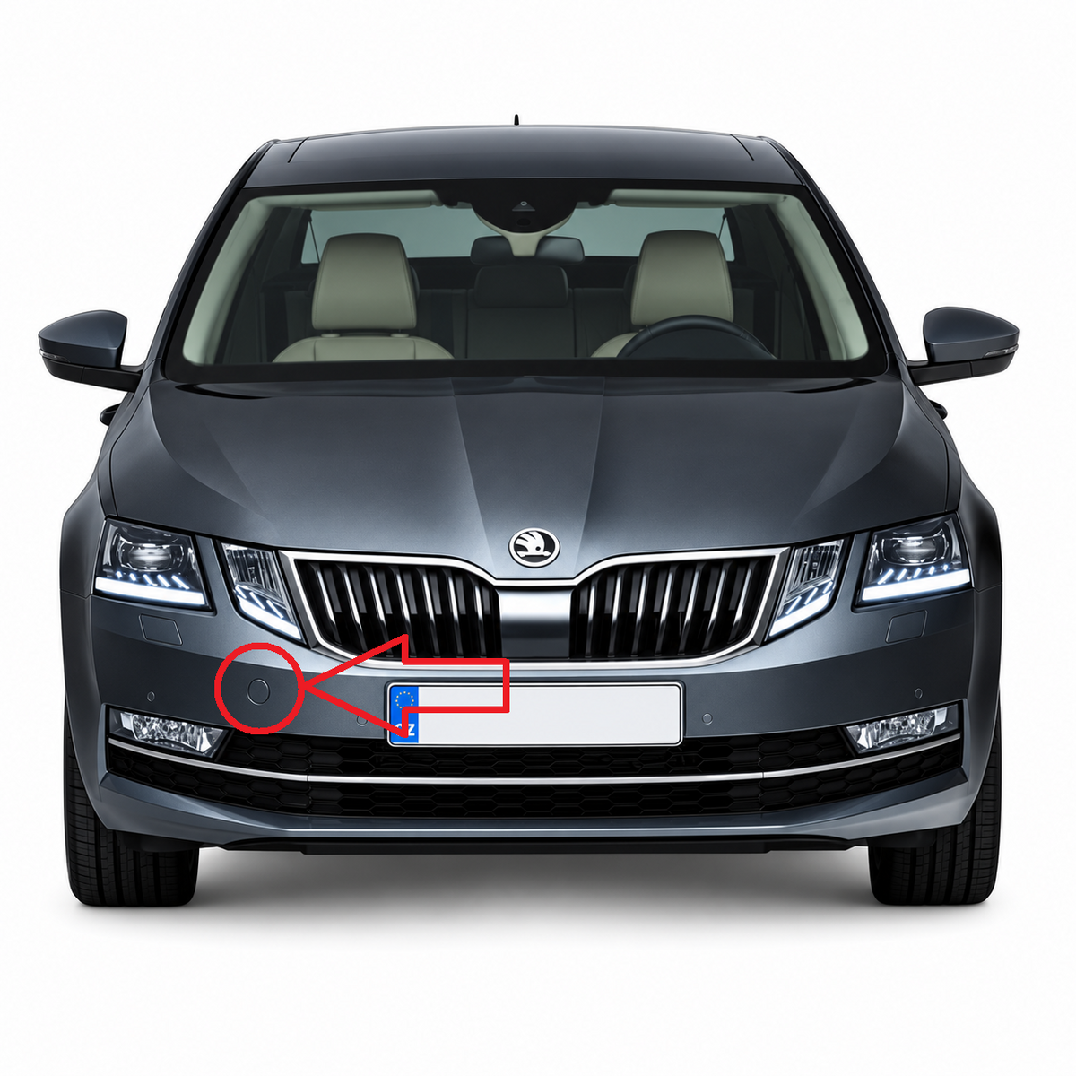 Skoda Octavia III 5E facelift 2017-2020 капаче за кука за теглене