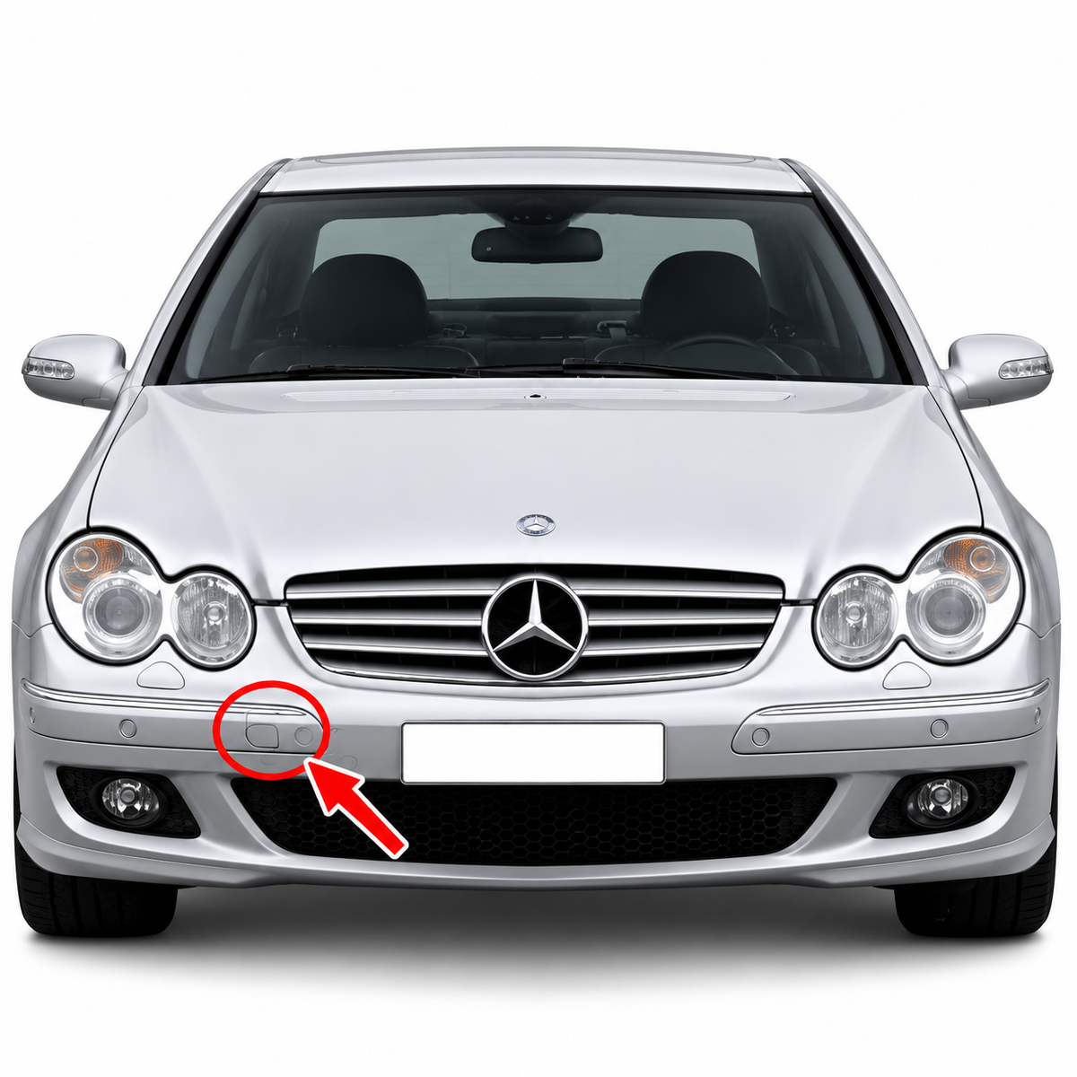 Mercedes-Benz CLK C209 facelift 2002-2009 капаче за кука за теглене
