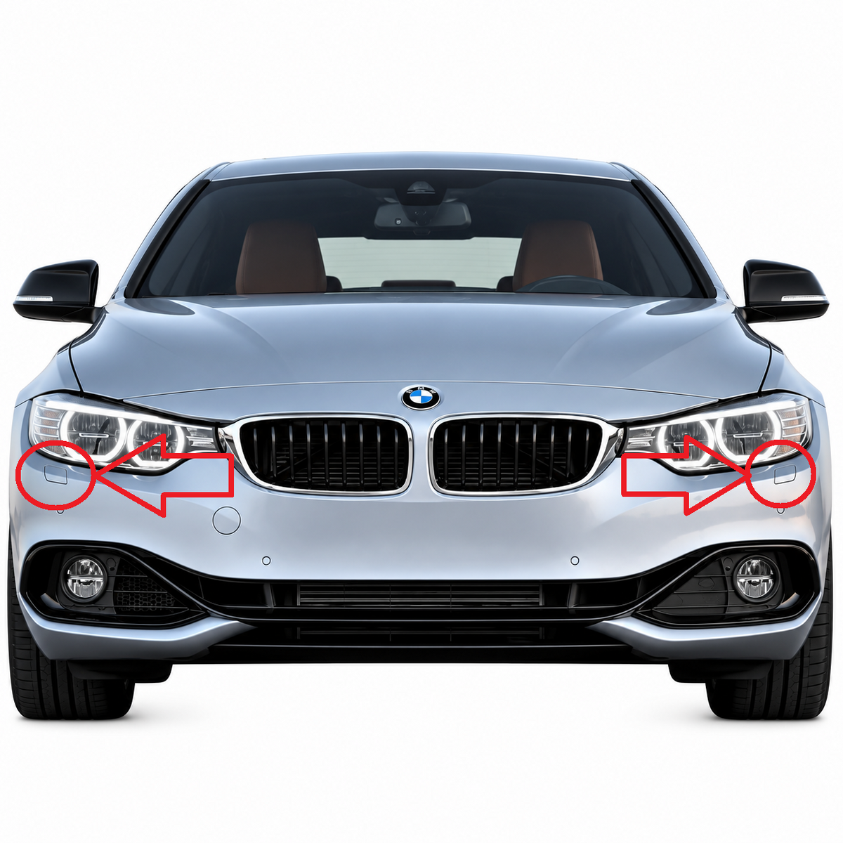 BMW 4 Series F32 / F33 / F36 2013-2021 капачета за пръскалки на фарове