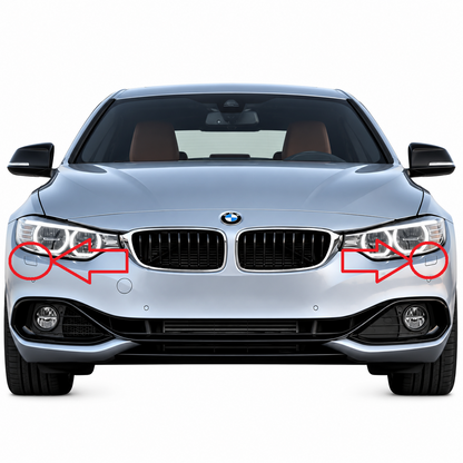 BMW 4 Series F32 / F33 / F36 2013-2021 капачета за пръскалки на фарове