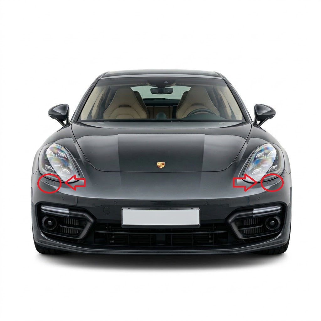 Porche Panamera 971 Pre-Facelift 2016-2020 капачета за пръскалки на фарове (обикновена броня)