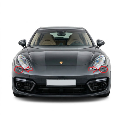 Porche Panamera 971 Pre-Facelift 2016-2020 капачета за пръскалки на фарове (обикновена броня)
