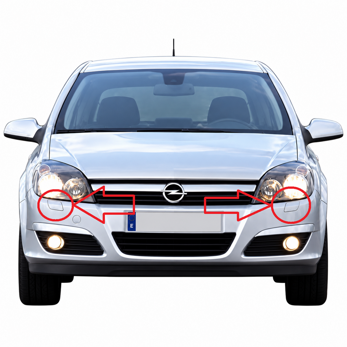 Opel Astra H pre-facelift 2004-2007 капачета за пръскалки на фарове