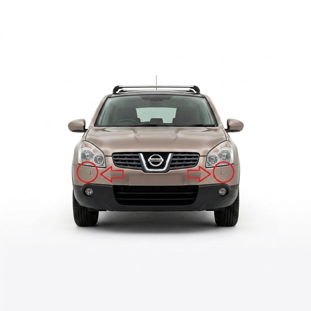 Nissan Qashqai J10 pre-facelift 2007-2010 капачета за пръскалки на фарове