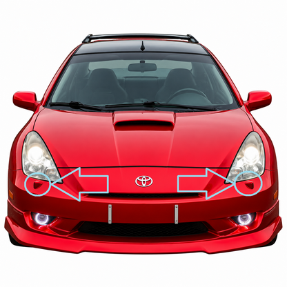 Toyota Celica VII / T23 facelift 2002-2005 капачета за пръскалки на фарове
