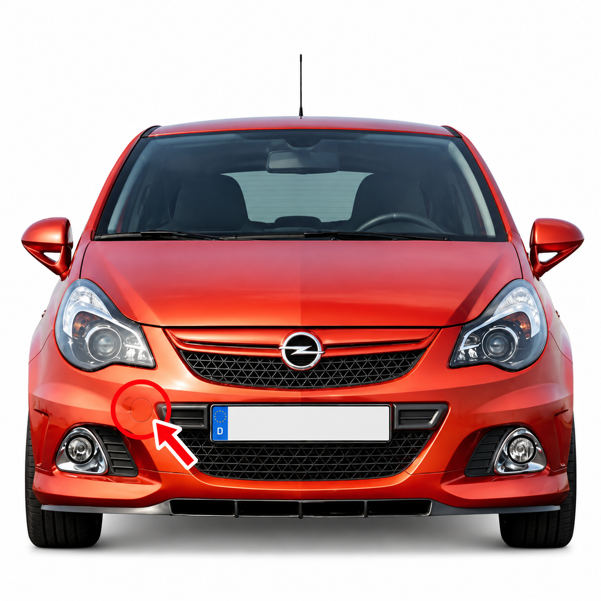 Opel Corsa D OPC / VXR pre-facelift / facelift 2007-2014 капаче за кука за теглене