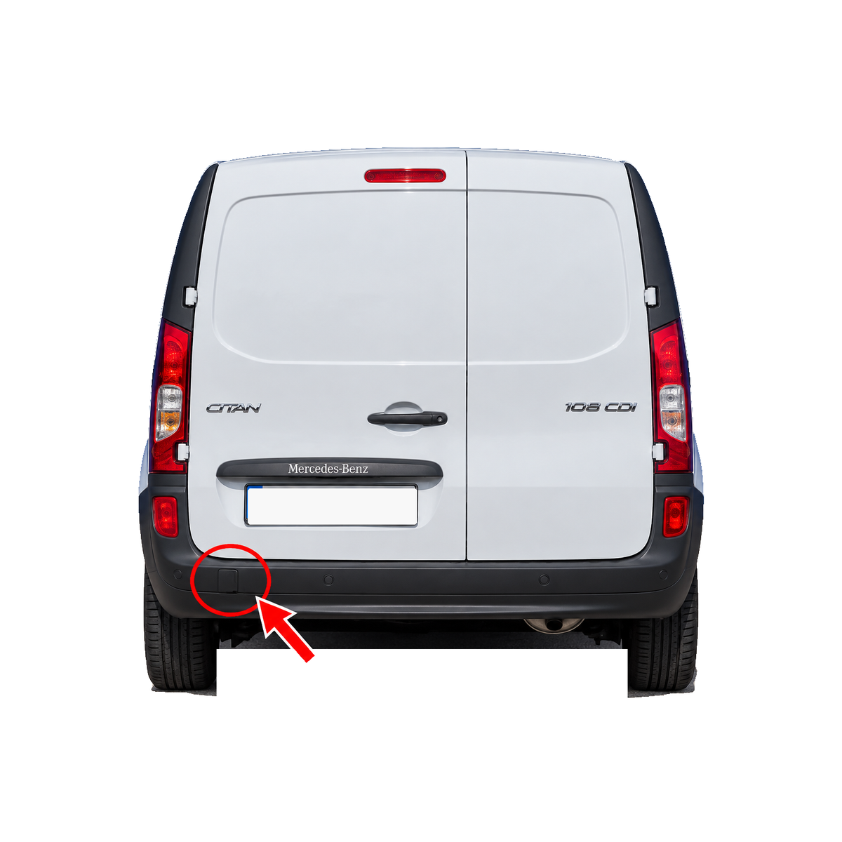 Mercedes-Benz Citan W415 pre-facelift 2012-2021 капаче за кука за теглене