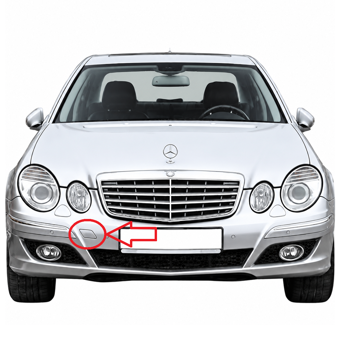 Mercedes-Benz E-Class W211 facelift 2006-2009 капаче за кука за теглене