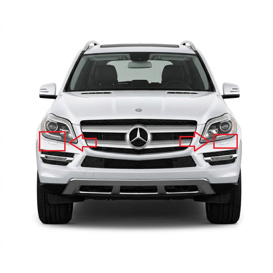 Mercedes GL X166 Pre-Facelift 2012-2015 капачета за пръскалки на фарове (обикновена броня)