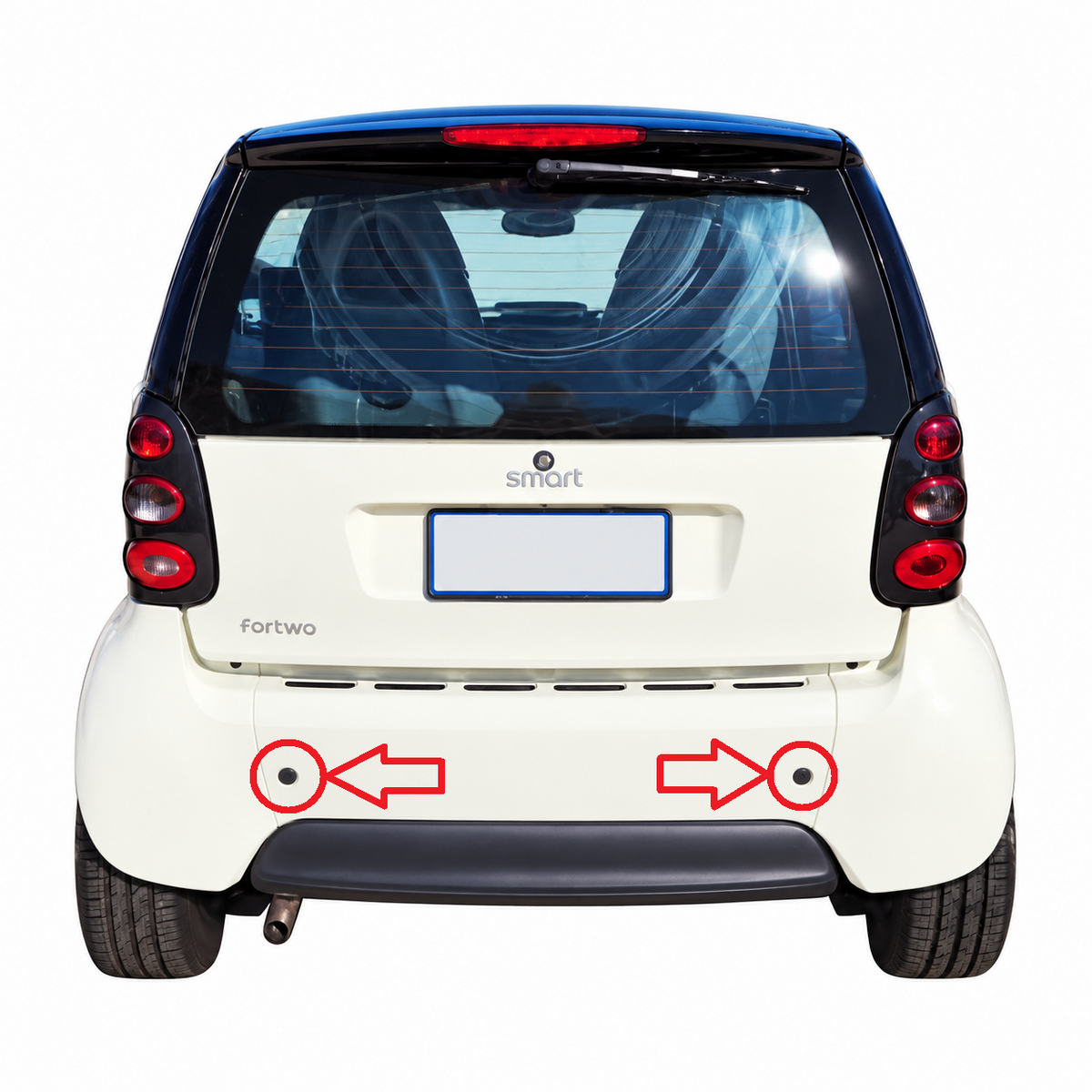 Smart Fortwo II 451 pre-facelift / facelift 2007-2014 капаче за кука за теглене
