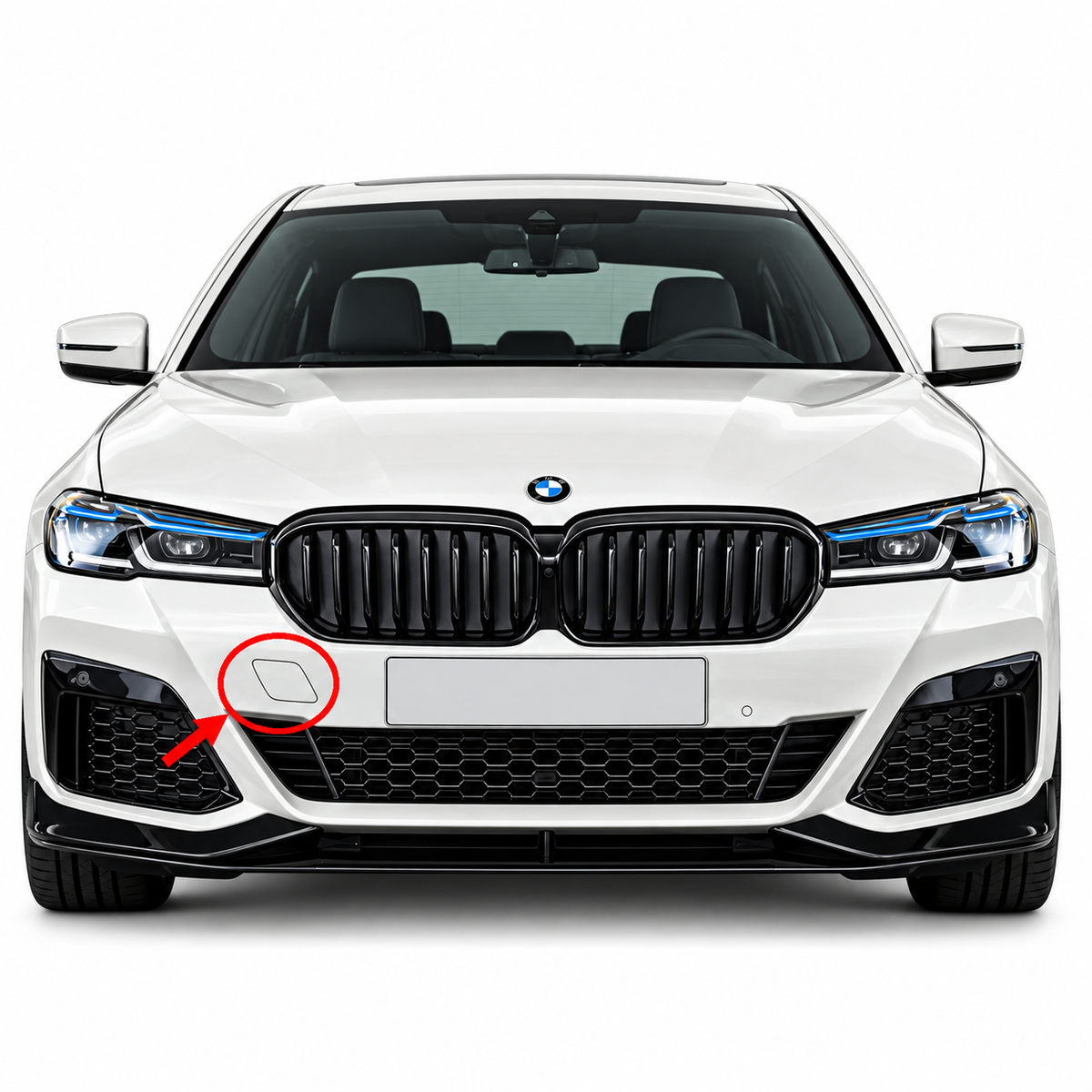 BMW 5 Series G30 M Sport facelift 2020-2023 капаче за кука за теглене