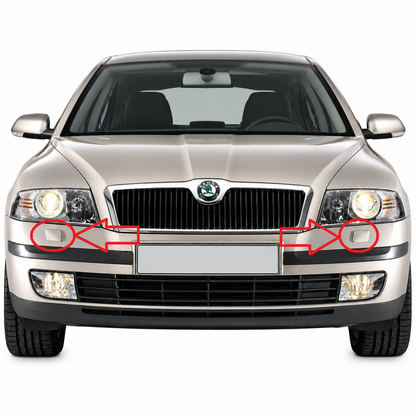 Skoda Octavia II / 1Z pre-facelift 2004-2008 капачета за пръскалки на фарове