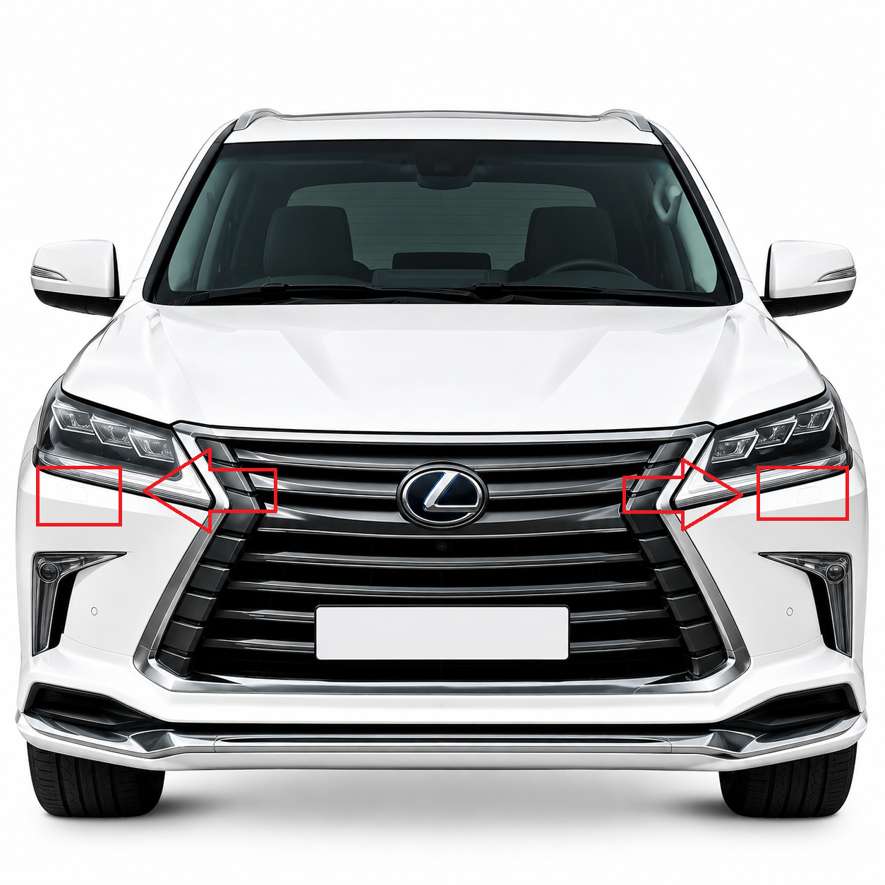 Lexus LX570 Facelift 2 2016–2021 капачета за пръскалки на фарове