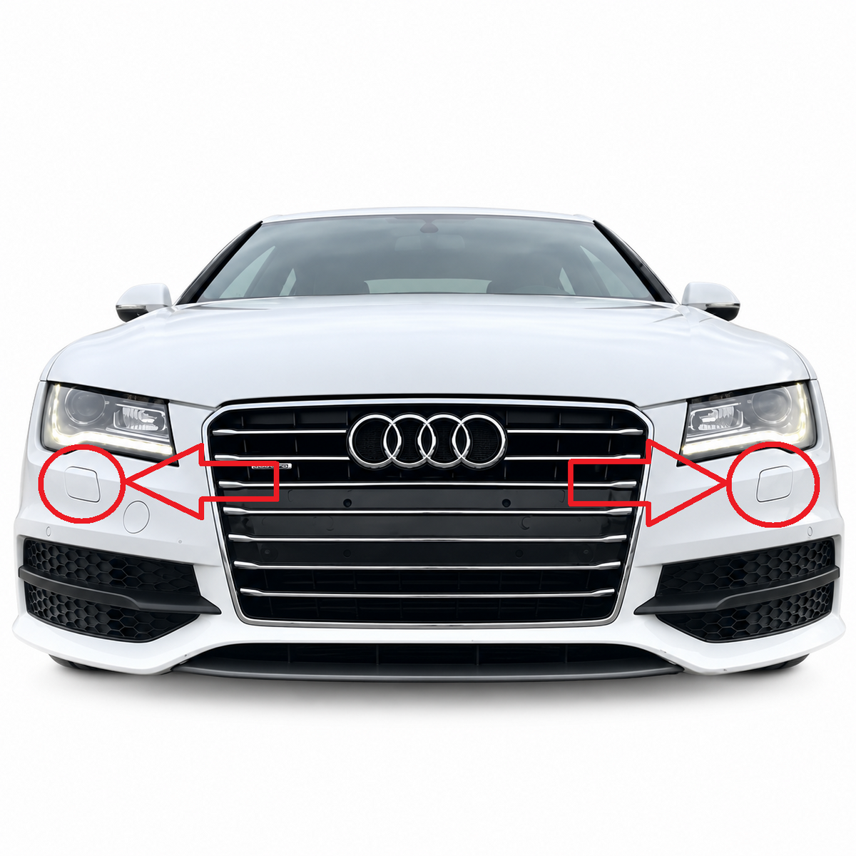 Audi A7 C7 / 4G8 S-line pre-facelift 2011-2014 капаче за пръскалка на фар дясно