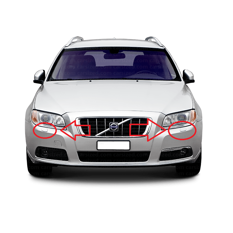 Volvo V70/XC70 pre-facelift 2007-2013 капачета за пръскалки на фарове