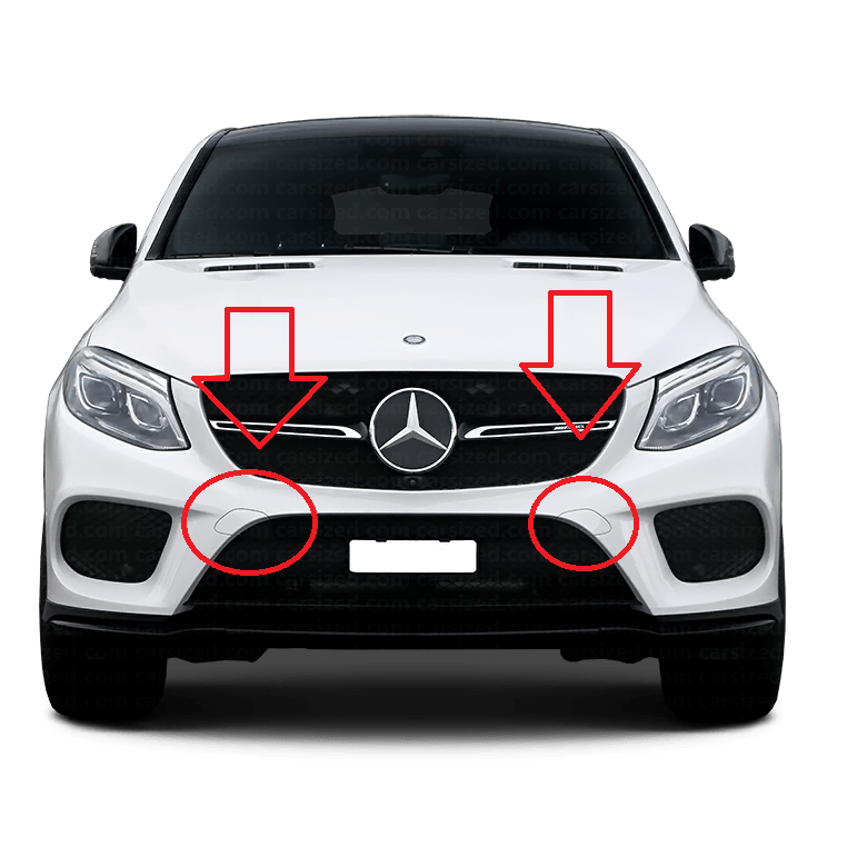 Mercedes-Benz GLE / GLS 2015-2019 pre-facelift AMG Line капаче за кука за теглене