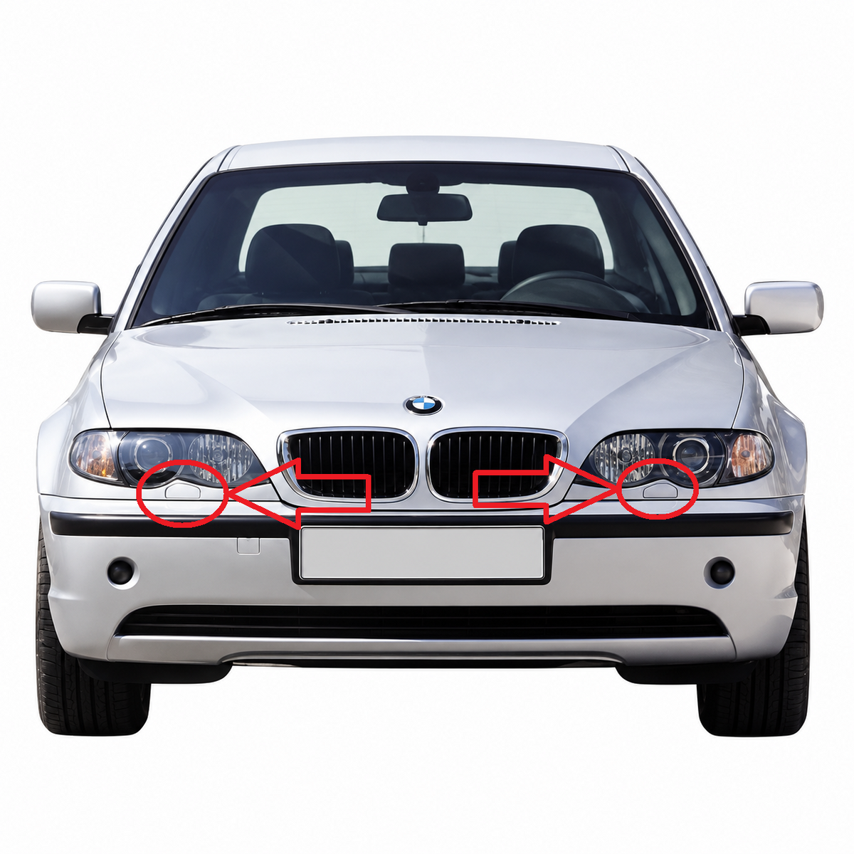 BMW E46 Facelift Sedan 2001-2005 капачета за пръскалки на фарове