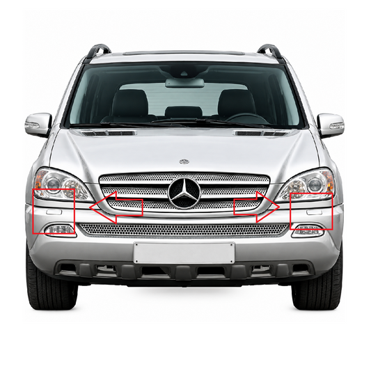 Mercedes ML W163 Facelift 2001-2005 капачета за пръскалки на фарове