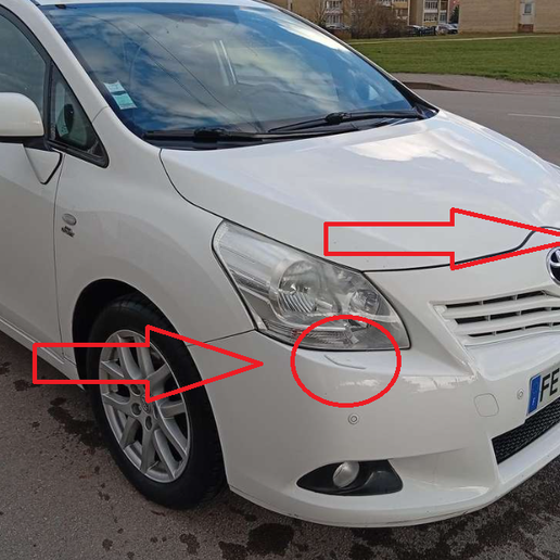 Toyota Verso 2009-2013 капачета за пръскалки на фарове