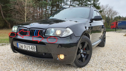 BMW X3 E83 Pre-facelift M-pack Aero 2003-2006 капачета за пръскалки на фарове