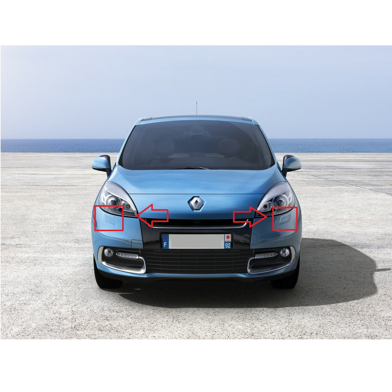 Renault Screnic/Grand Scenic MK3 facelift 2013-2016 капачета за пръскалки на фарове