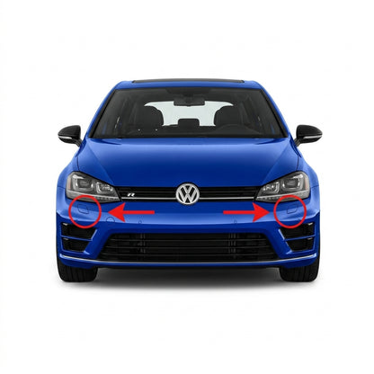 VW Golf 7.5 (MK7 facelift) R / R-Line 2017-2020 капачета за пръскалки на фарове