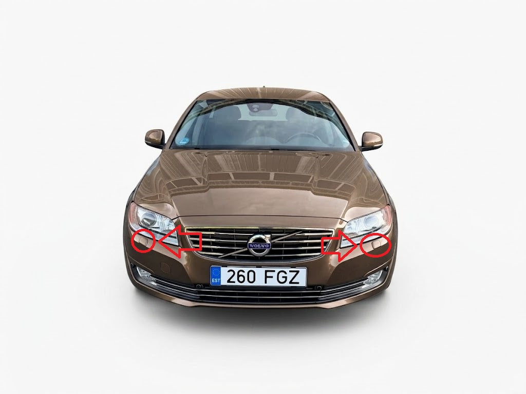 Volvo V70 facelift 2013-2016 капачета за пръскалки на фарове