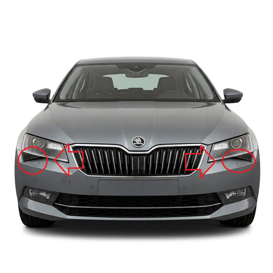 Skoda Superb MK3 Pre-Facelift 2015-2019 капачета за пръскалки на фарове