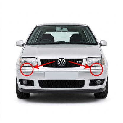 VW Polo 6N2 facelift 1999-2001 капачета за пръскалки на фарове