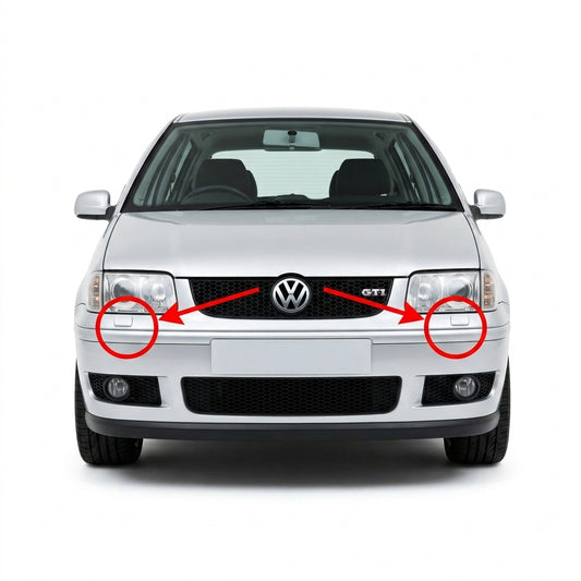 VW Polo 6N2 facelift 1999-2001 капачета за пръскалки на фарове