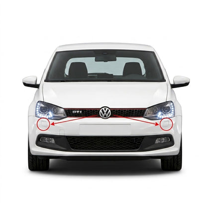 VW Polo Mk5 pre-facelift 2009-2014 капачета за пръскалки на фарове