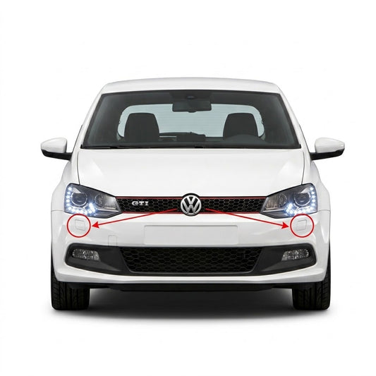VW Polo Mk5 pre-facelift 2009-2014 капачета за пръскалки на фарове
